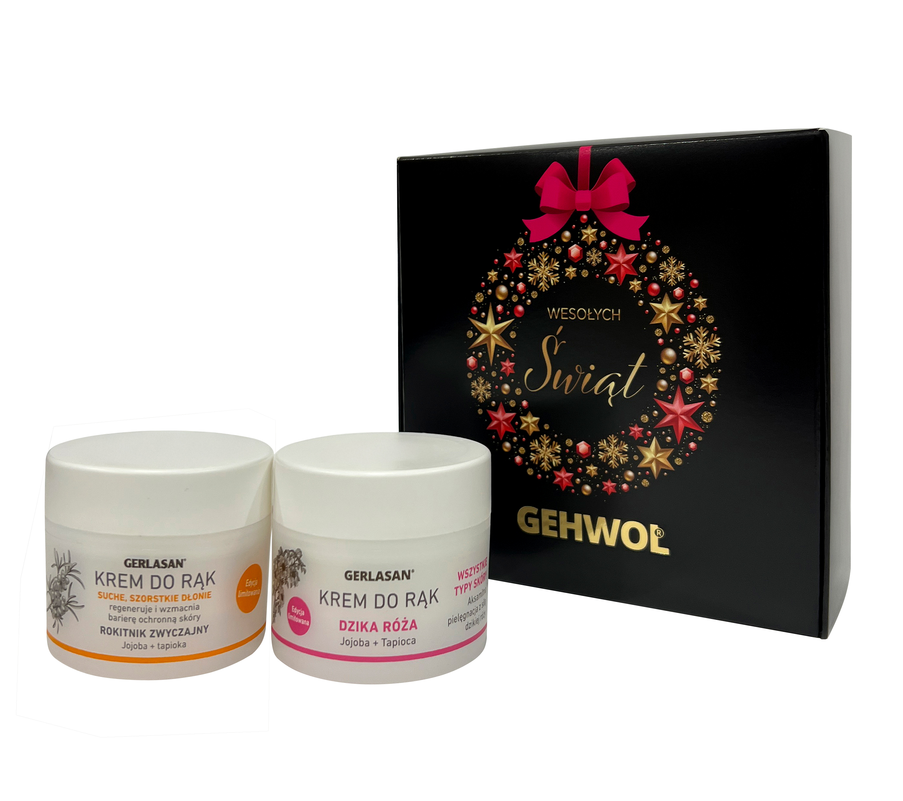 Zestaw świąteczny Gerlasan, krem do rąk dzika róża, 50ml + Gerlasan, krem do rąk rokitnik, 50ml zdjęcie