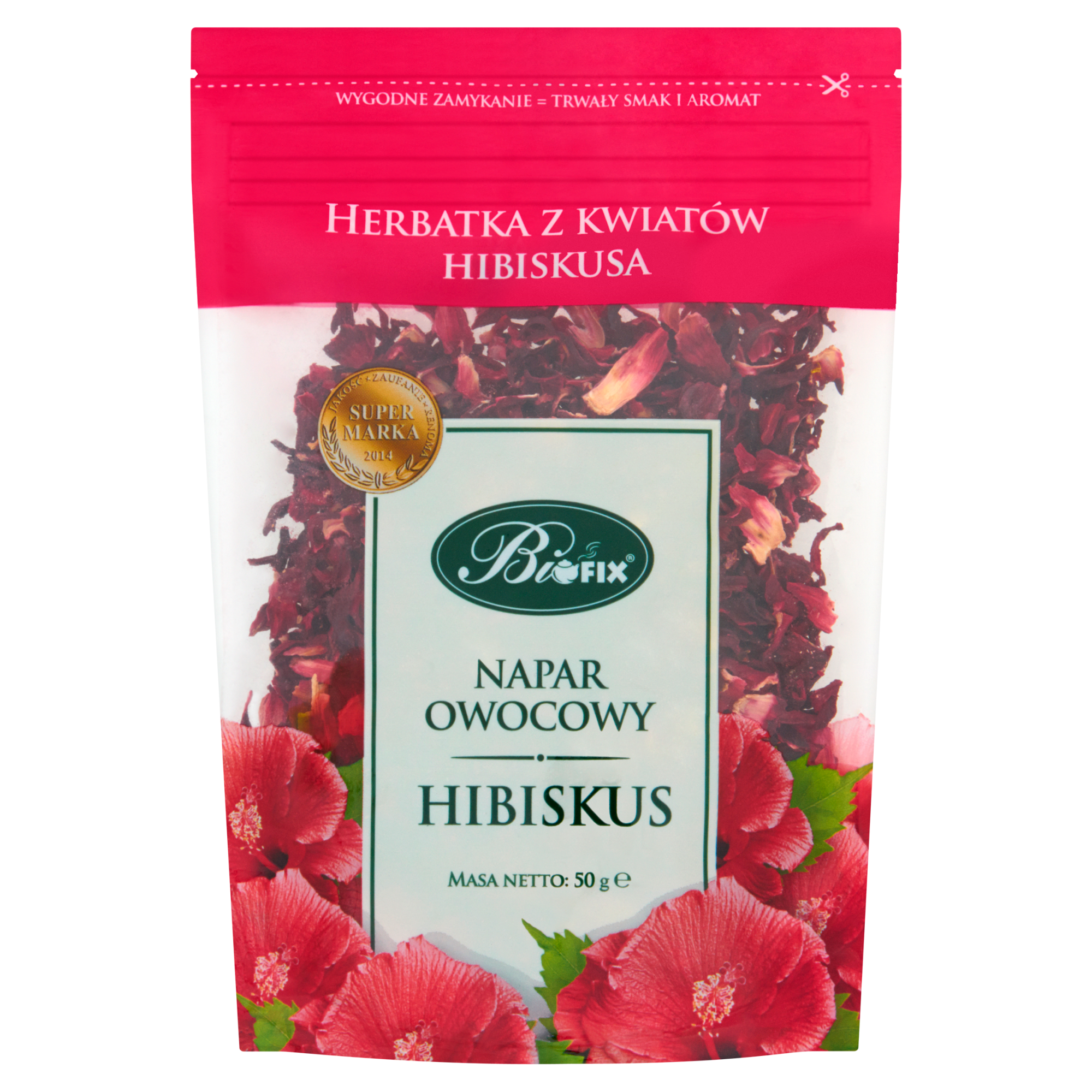 BiFix Napar owocowy z hibiskusa herbatka z kwiatów hibiskusa 50 g zdjęcie
