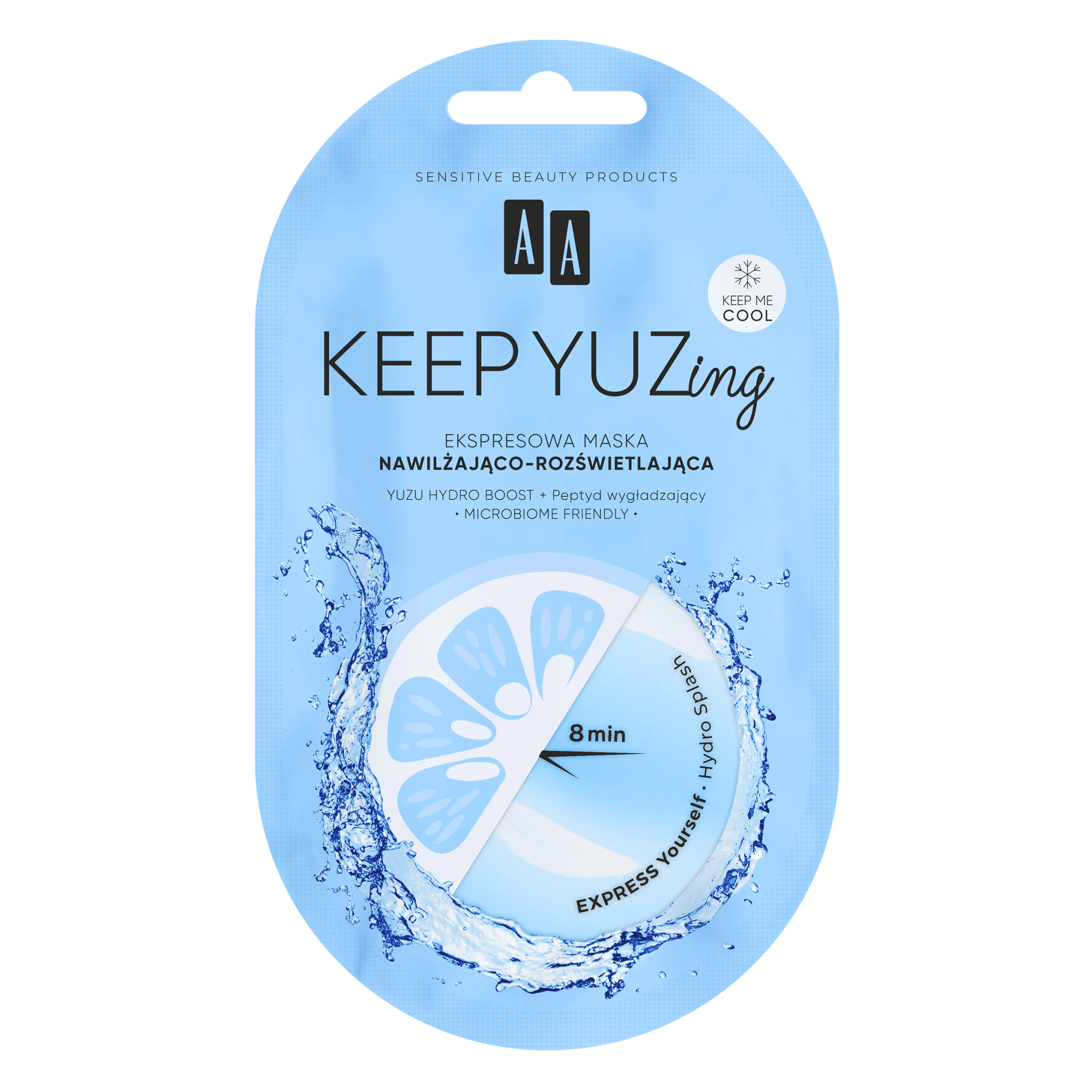 AA Keep Yuzing ekspresowa maska nawilżająco-rozświetlająca, 7 ml zdjęcie