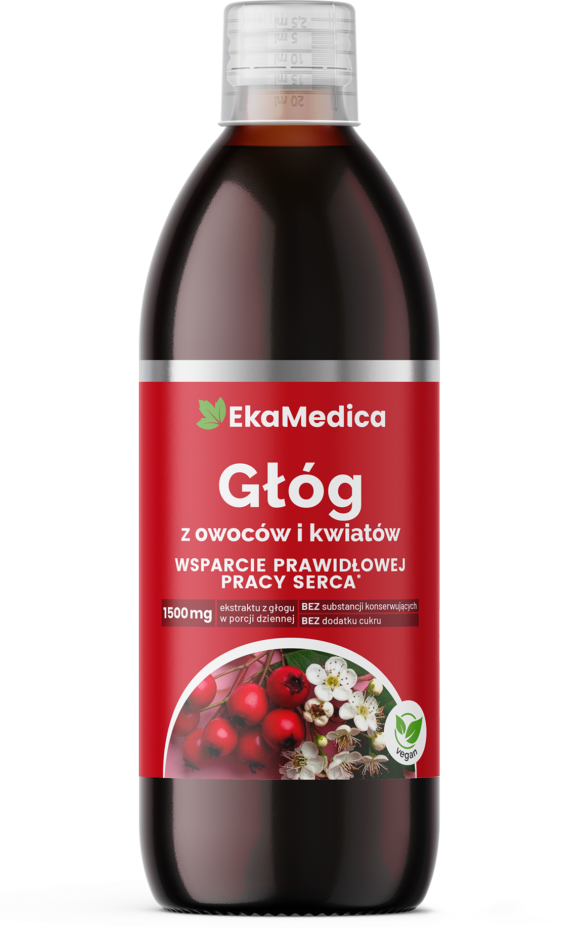 Ekamedica, Głóg z owoców i kwiatów, płyn, 500 ml zdjęcie