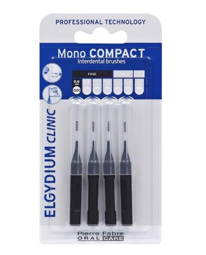 Elgydium Clinic Mono Compact Szczoteczki międzyzębowe 0,6mm czarne - 4 szt. - cena, opinie, stosowanie zdjęcie