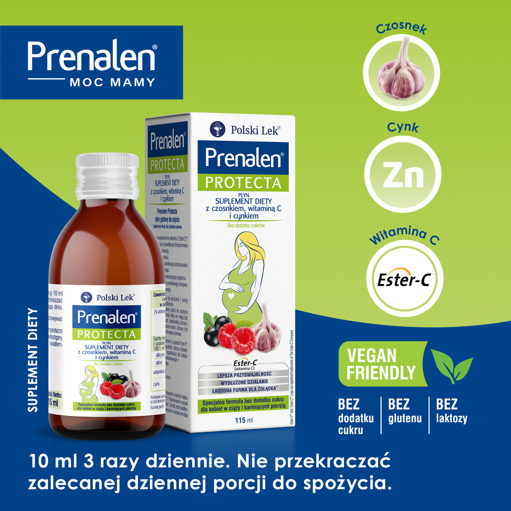 Prenalen Syrop dla kobiet w ciąży bez dodatku cukrów, 115 ml