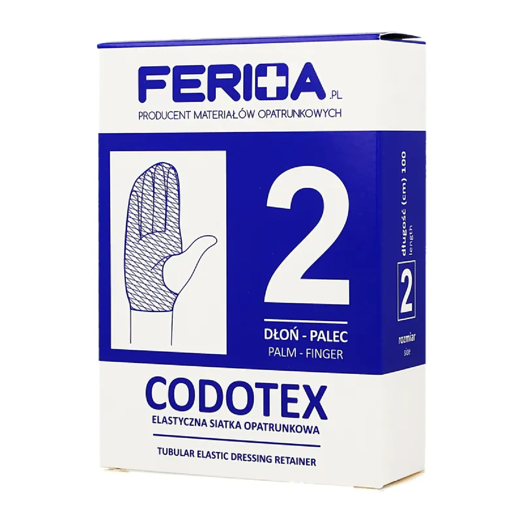 Codotex 2 Elastyczna siatka opatrunkowa na dłoń-palec, 1 sztuka zdjęcie