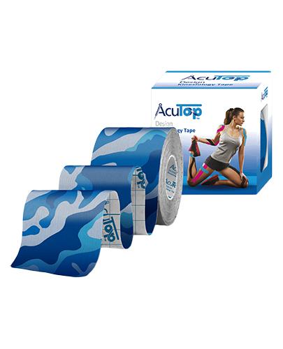 AcuTop Design Kinesiology Tape 5 cm x 5 m Blue camo, 1 szt., cena, wskazania, właściwości zdjęcie