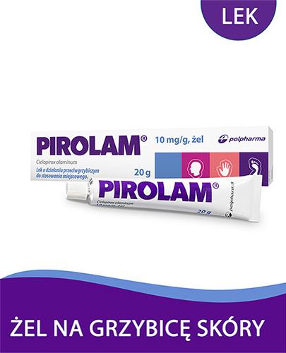 PIROLAM 1% Żel na grzybicę skóry - 20 g - cena, opinie, wskazania zdjęcie