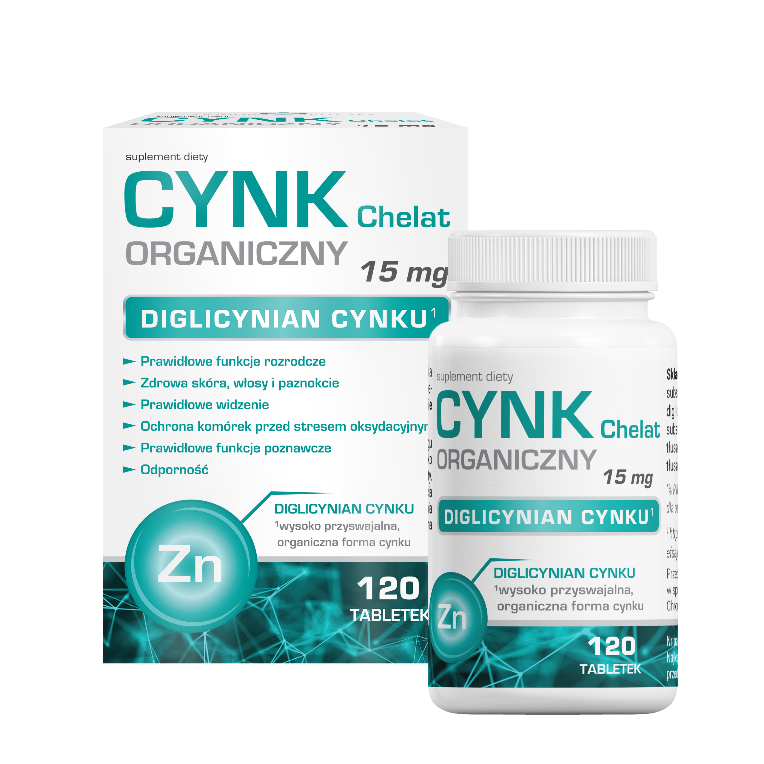 Domowa Apteczka, Cynk Chelat Organiczny, tabletki, 120 sztuk zdjęcie