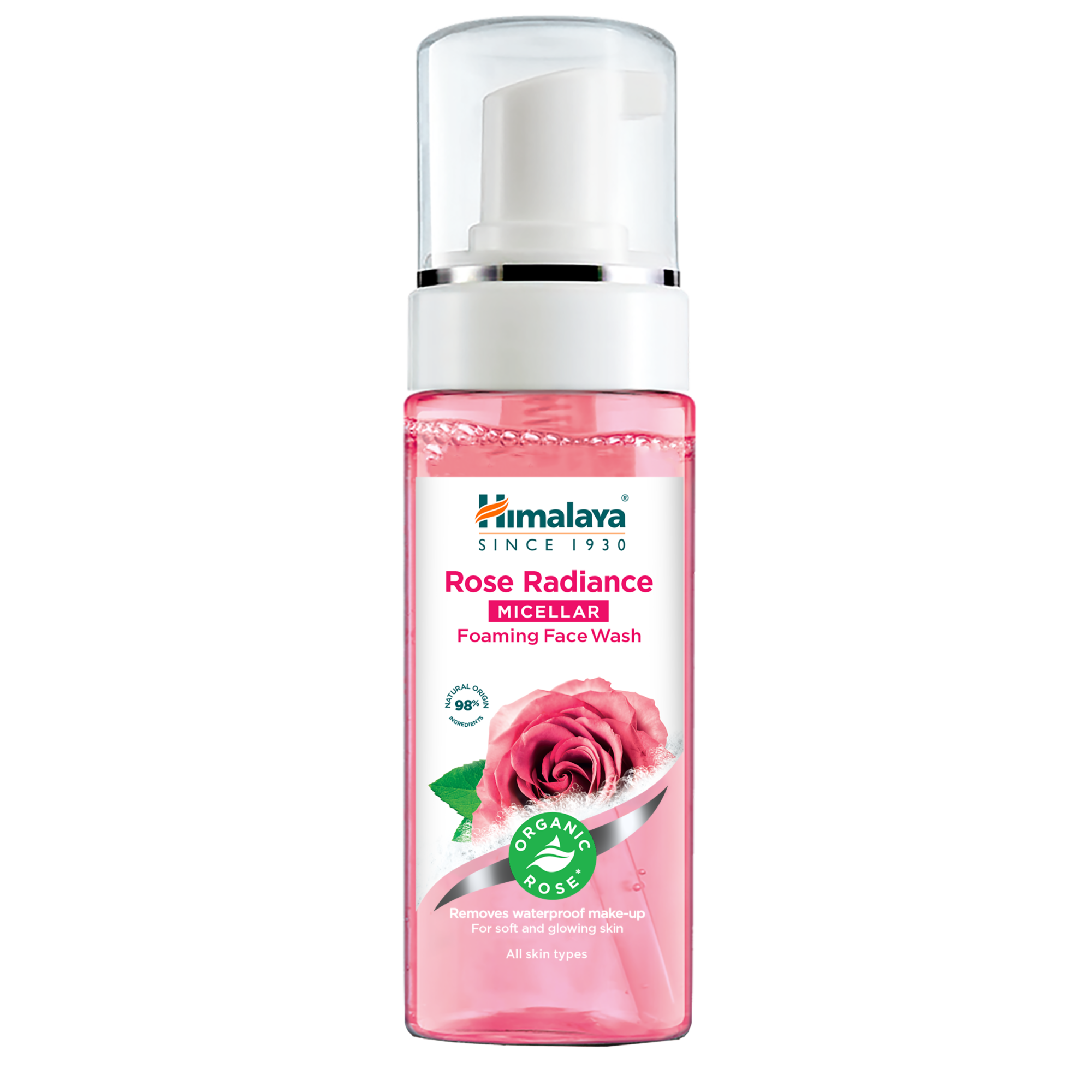 Himalaya, Rozświetlająca pianka do mycia twarzy z różą, 150 ml zdjęcie