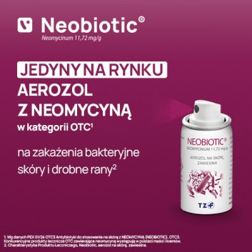 Neobiotic 11,72 mg/g aerozol na skórę 16 g