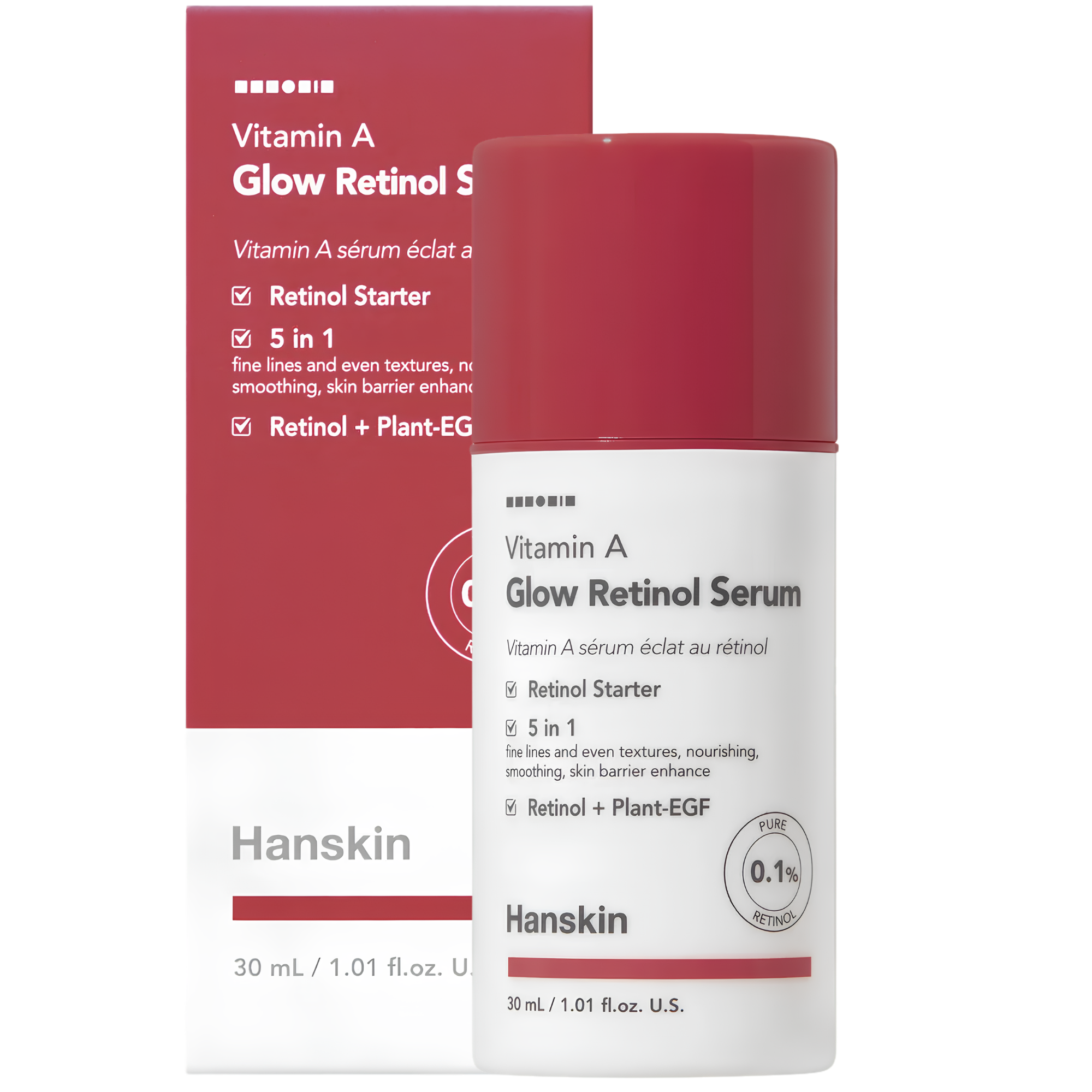 Hanskin Rozświetlające serum z pantenolem, retinolem i witaminą A, 30 ml
