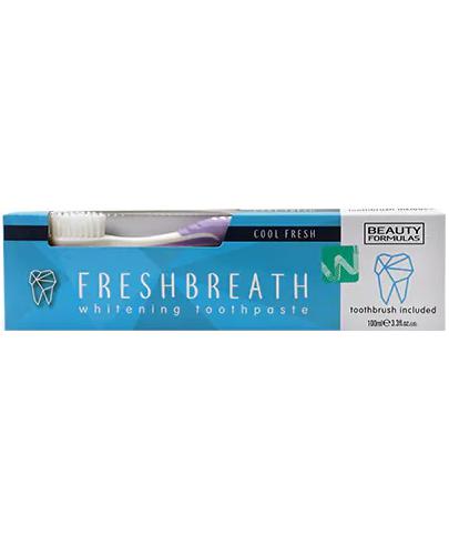 Beauty Formulas Fresh Breath Wybielająca pasta do zębów, 100 ml + Szczoteczka do zębów, 1 szt., cena, opinie, właściwości zdjęcie