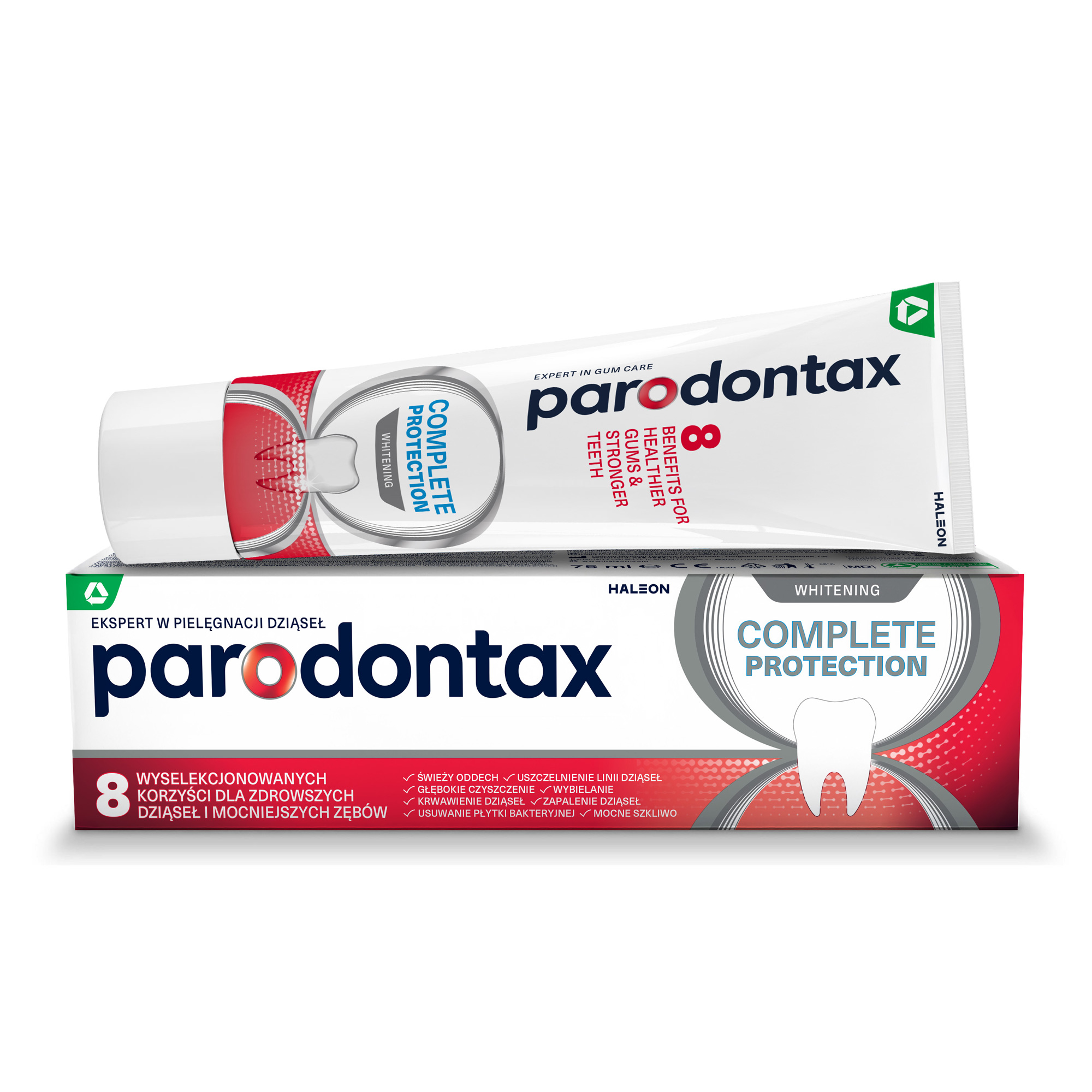 Parodontax Complete Protection Whitening pasta do zębów z fluorkiem 75 ml zdjęcie