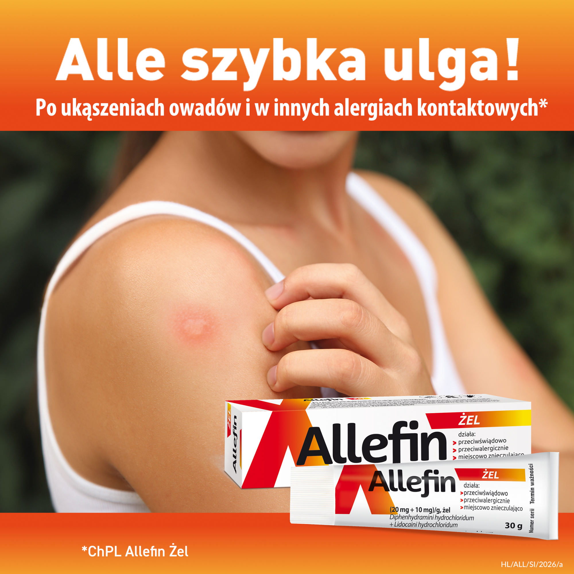 Allefin (20 mg + 10 mg)/g żel 30 g