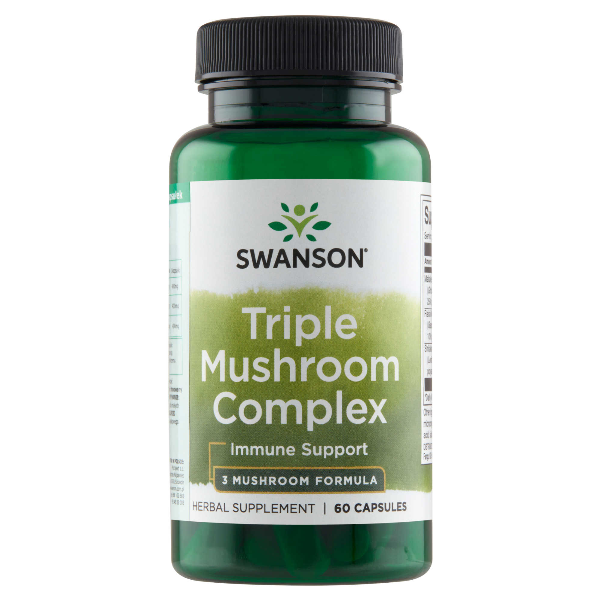 SWANSON Triple Mushroom (Reishi Shitake Maitake) - 60 kaps. zdjęcie