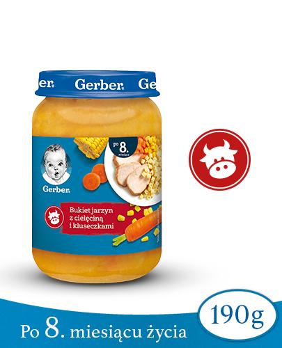 GERBER Obiadek bukiet jarzyn z cielęciną i kluseczkami po 8 miesiącu - 190 g zdjęcie