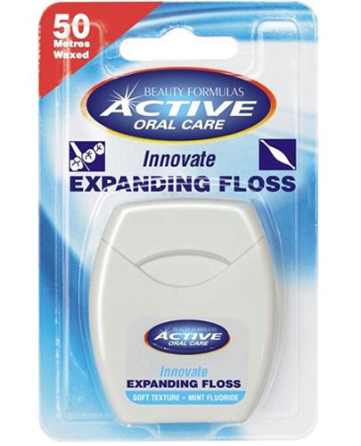 Beauty Formulas Active Oral Care Innowacyjna pęczniejąca miękka nić dentystyczna miętowa z fluorem - 50 m - cena, opinie, wskazania zdjęcie