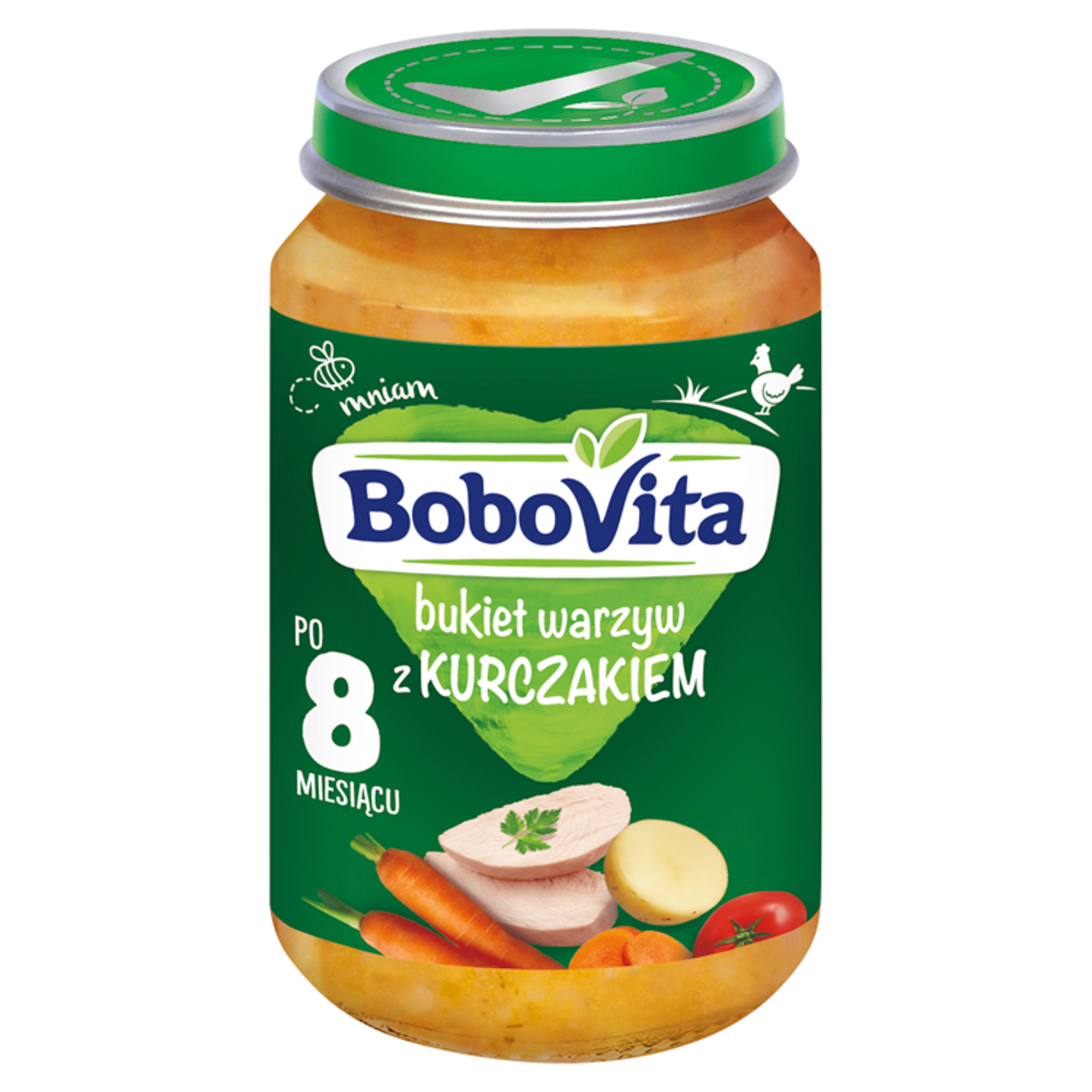 BOBOVITA Bukiet warzyw z kurczakiem po 8 m-cu - 190 g  zdjęcie