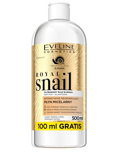 EVELINE COSMETICS ROYAL SNAIL Intensywnie regenerujący płyn micelarny 3w1, 500  ml zdjęcie