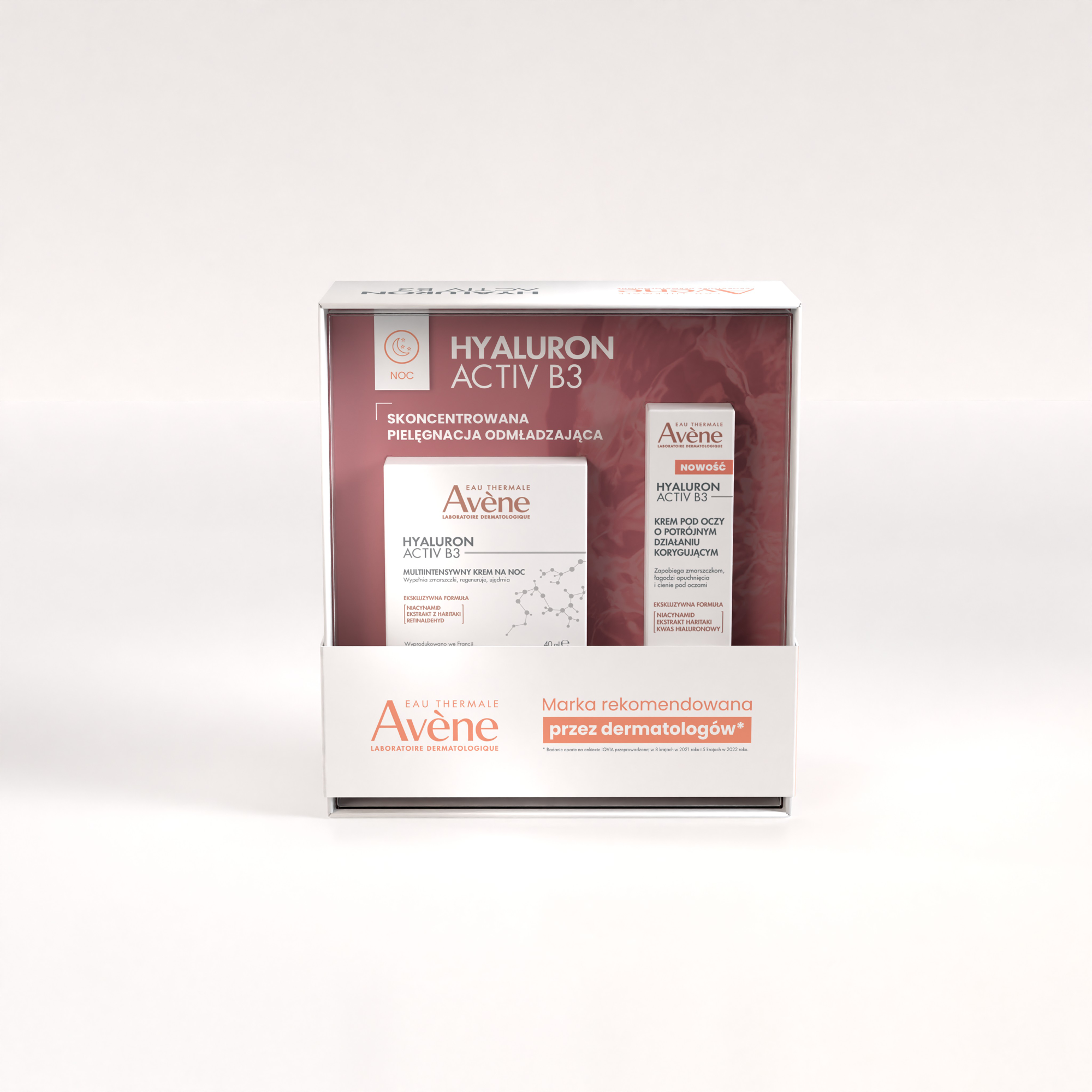 Avene, Zestaw HYALURON ACTIV B3 na noc, krem intensywny na noc 40, ml + krem pod oczy, 15 ml zdjęcie