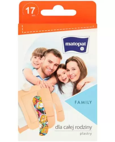 Matopat plastry z opatrunkiem Family uniwersalne dla całej rodziny 17 sztuk zdjęcie