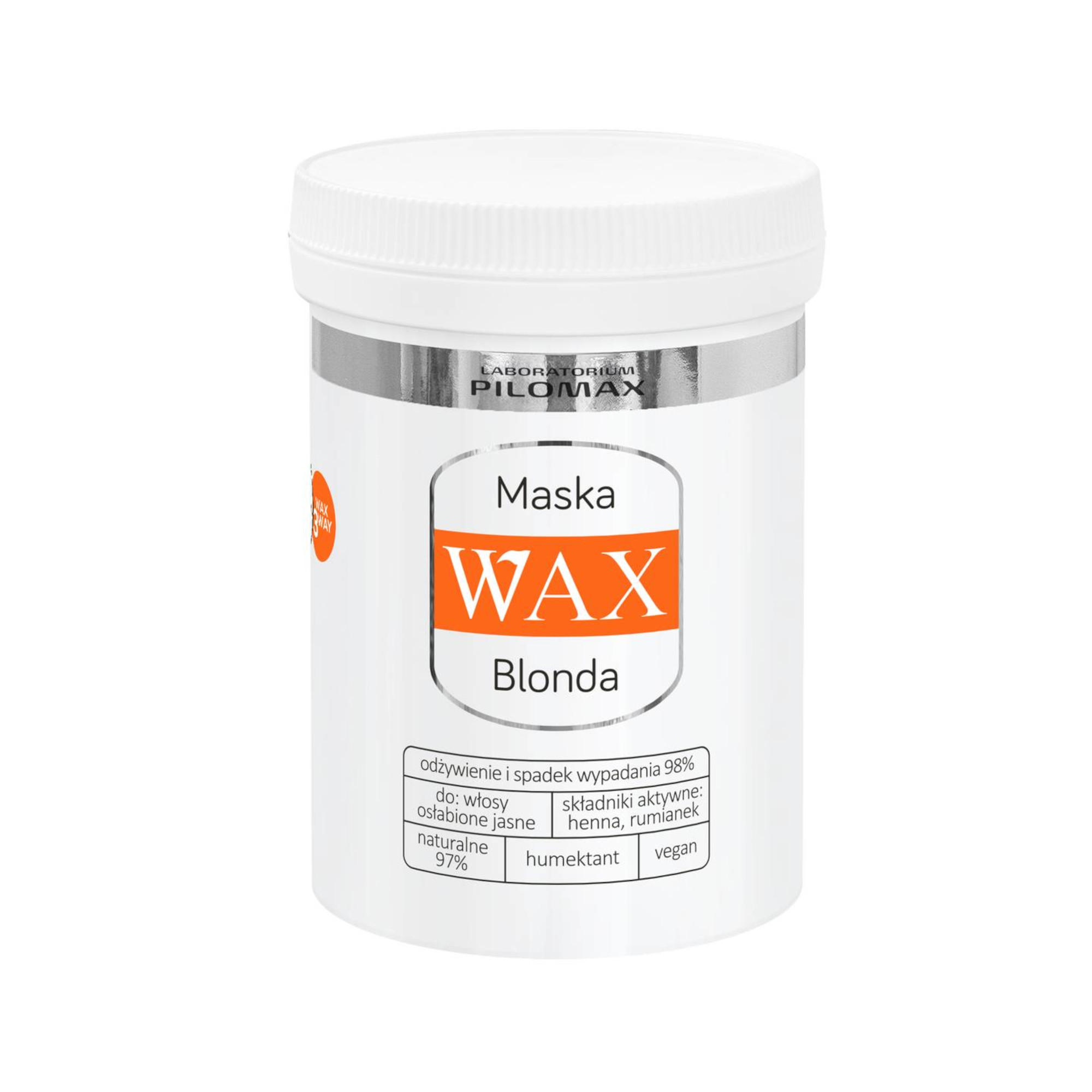 Pilomax WAX NaturClassic Blonda maska regenerująca do włosów jasnych 240 ml zdjęcie