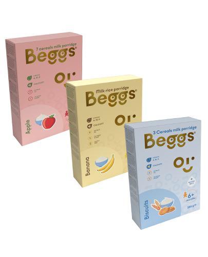 Beggs, mix kaszek z pełnotłustym mlekiem, 3 x 200 g zdjęcie