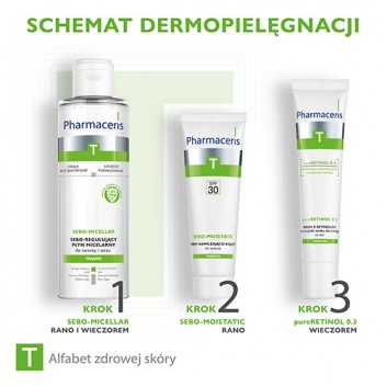 PHARMACERIS T PURERETINOL 0.3, krem z retinolem na trądzik wieku dorosłego na noc, 40 ml