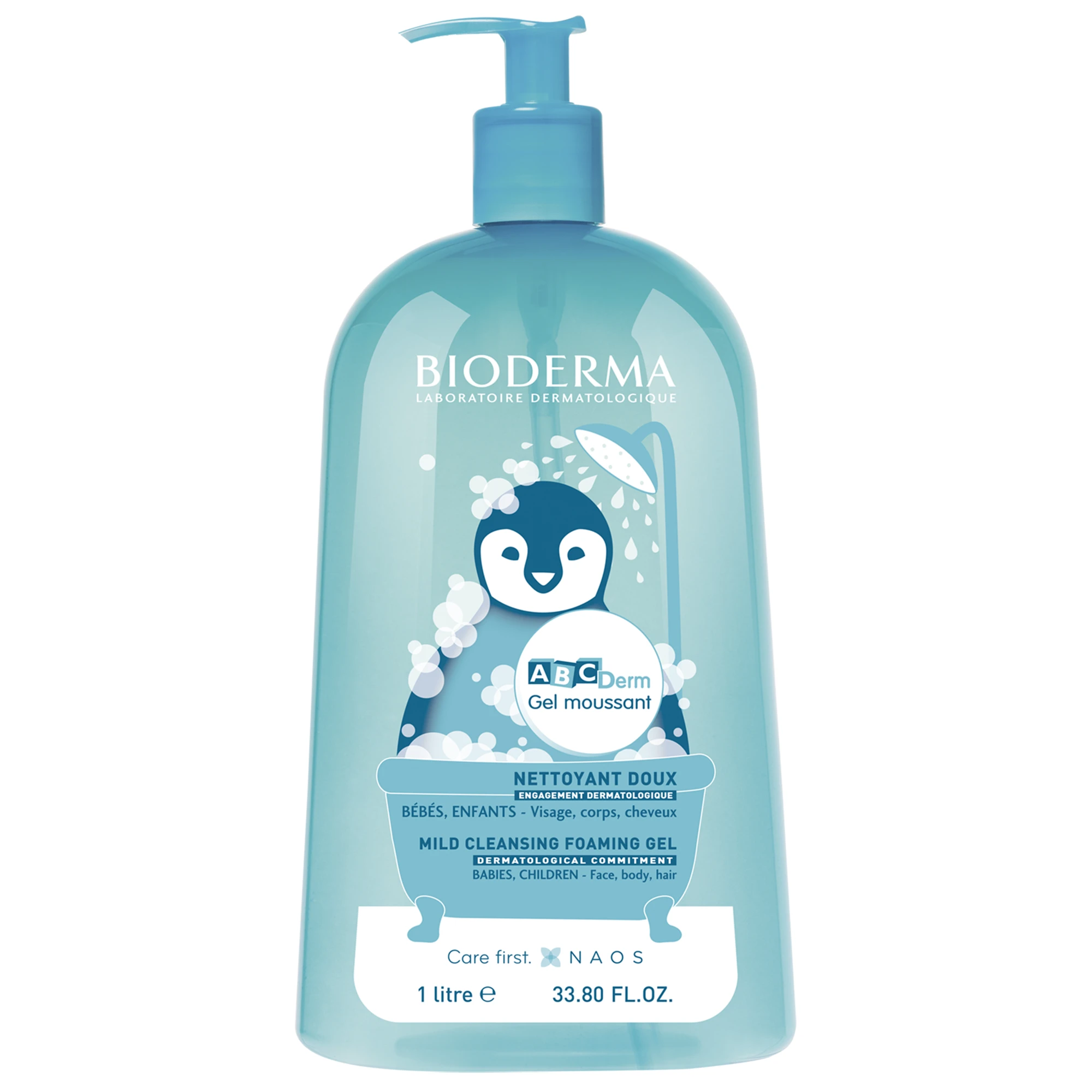 Bioderma, ABCDerm Gel moussant, żel do mycia, 1000 ml zdjęcie