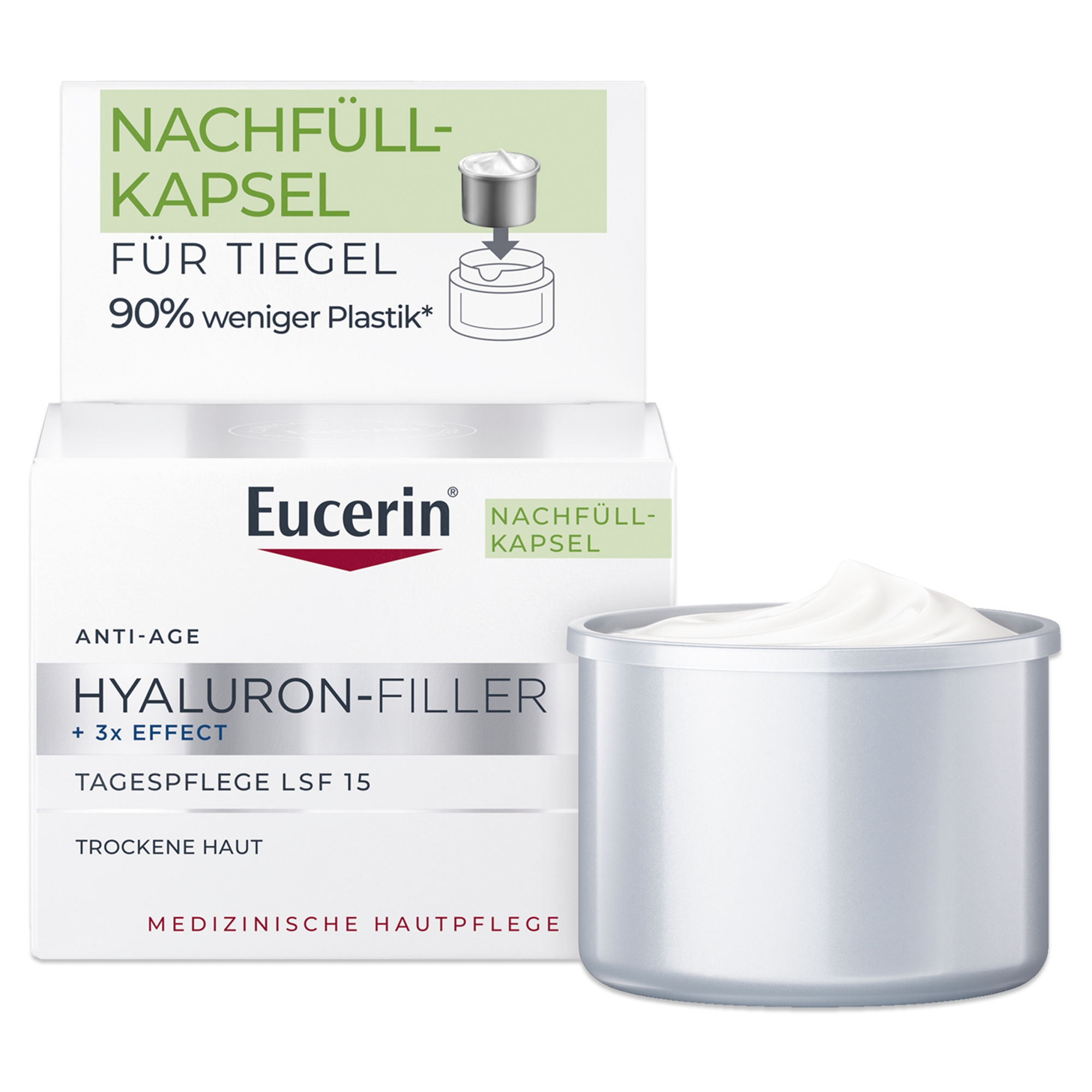 Eucerin Hyaluron-filler krem na dzień SPF 15 skóra sucha refill, 50 ml