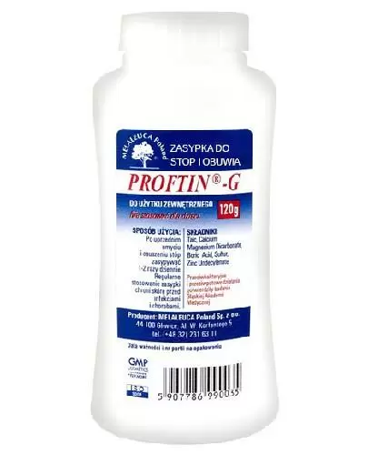 Proftin-G zasypka do stóp i obuwia 120 g zdjęcie