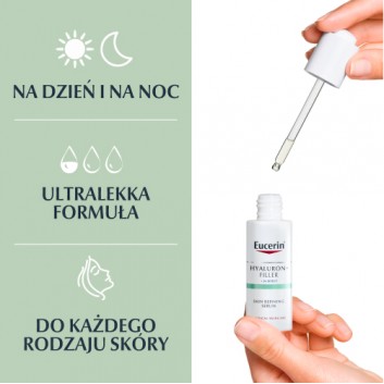 Eucerin Hyaluron-Filler Serum wygładzające z Kwasem Hialuronowym przeciwzmarszczkowe, 30 ml, cena, wskazania, właściwości