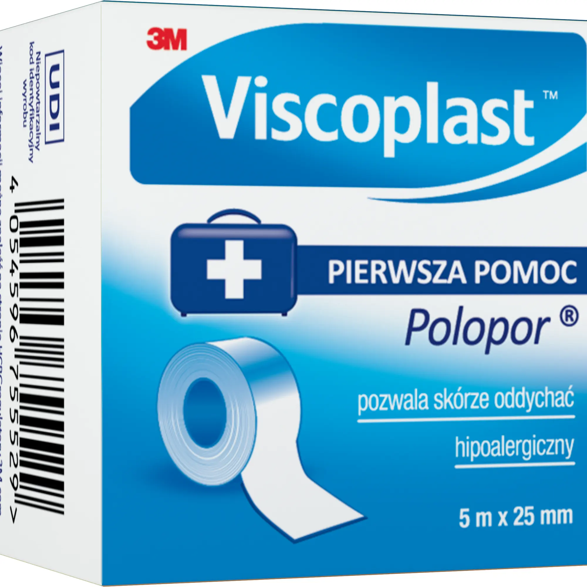 VIscoplast Pierwsza pomoc Polopor przylepiec włókninowy  5m x 25mm 1 sztuka