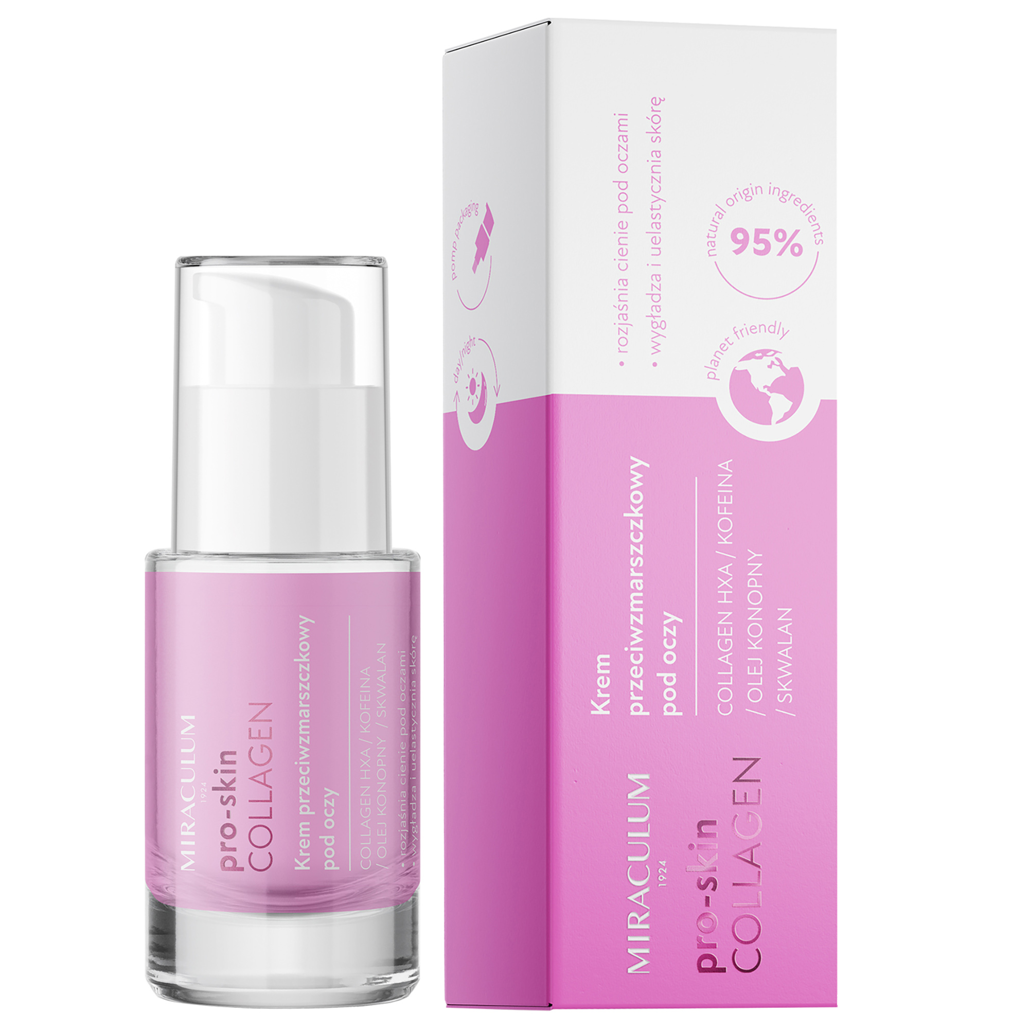 Miraculum Collagen Pro-Skin Krem przeciwzmarszczkowy pod oczy, 15 ml