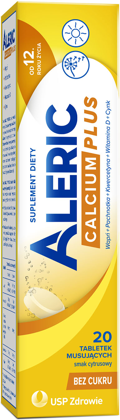 Aleric Calcium Plus, tabletki musujące, 20 sztuk