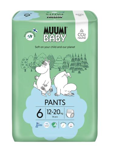 Muumi Baby Pants pieluchomajtki 6 Junior 12-20 kg, 36 sztuk zdjęcie