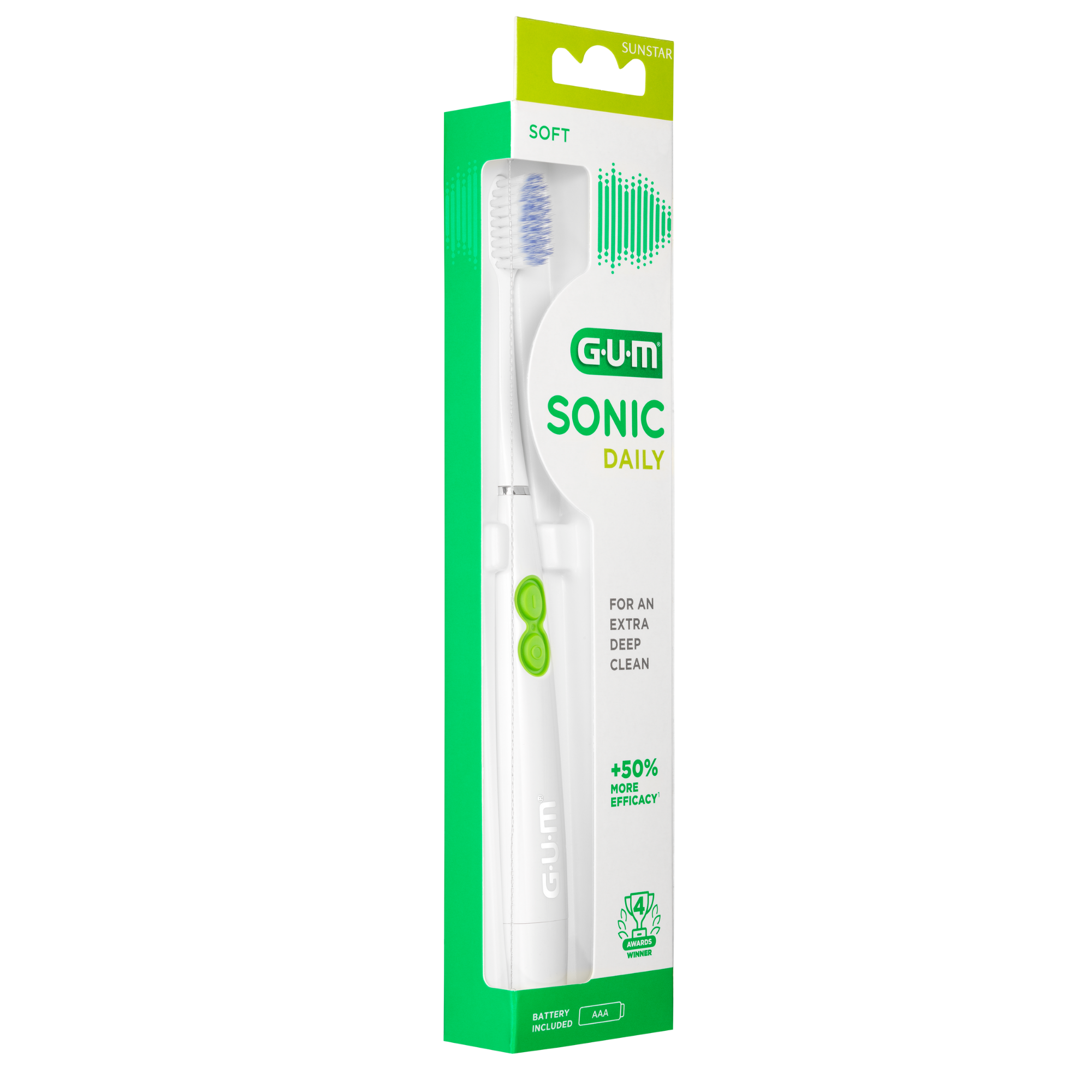 Sunstar Gum Sonic Daily Szczoteczka soniczna biała 1 sztuka zdjęcie