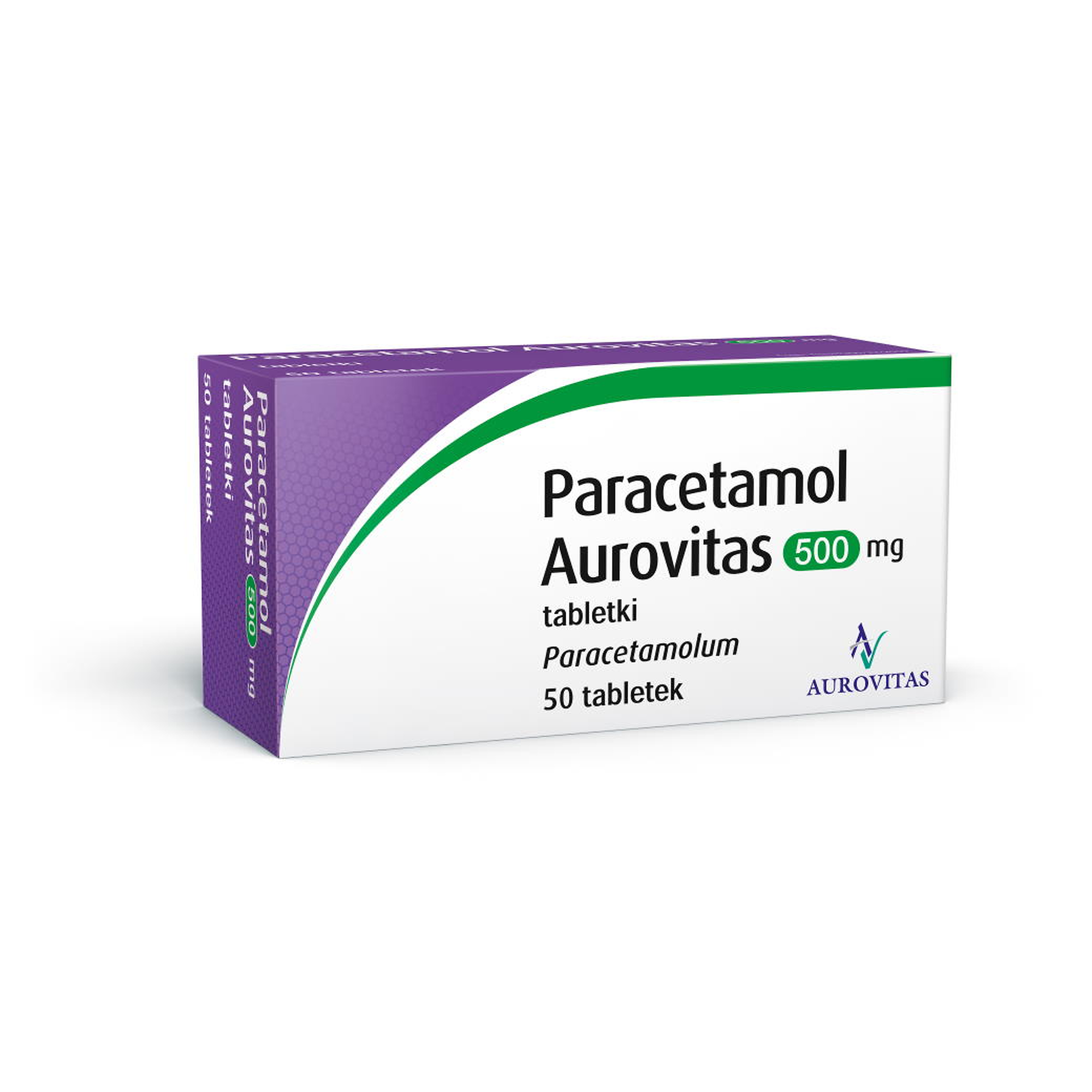 Paracetamol Aurovitas 500 mg, tabletki, 50 sztuk zdjęcie