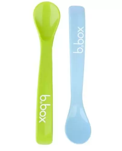 B.box silikonowe łyżeczki zielono-niebieskie 2 sztuki [BB00701] zdjęcie