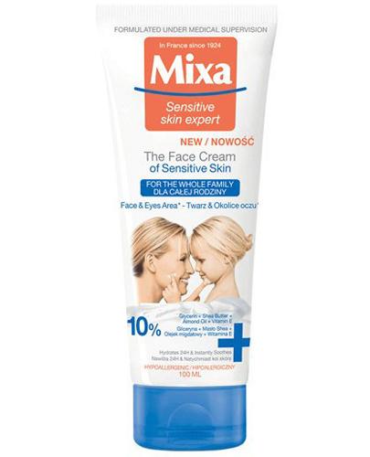Mixa Sensitive Krem do wrażliwej skóry twarzy dla całej rodziny - 100 ml - cena, opinie, właściwości zdjęcie