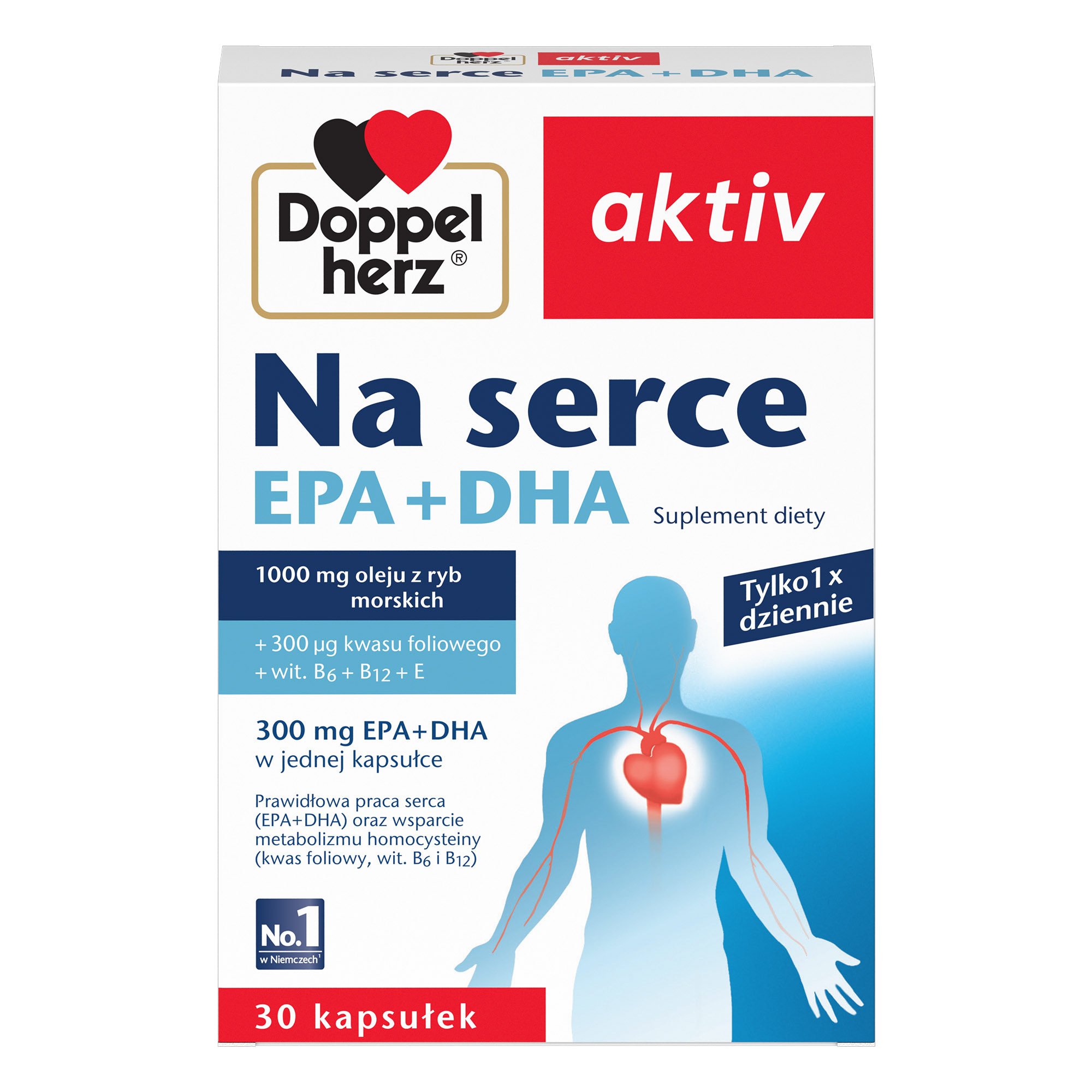 Doppelherz Aktiv Na serce EPA+DHA, 30 kapsułek zdjęcie