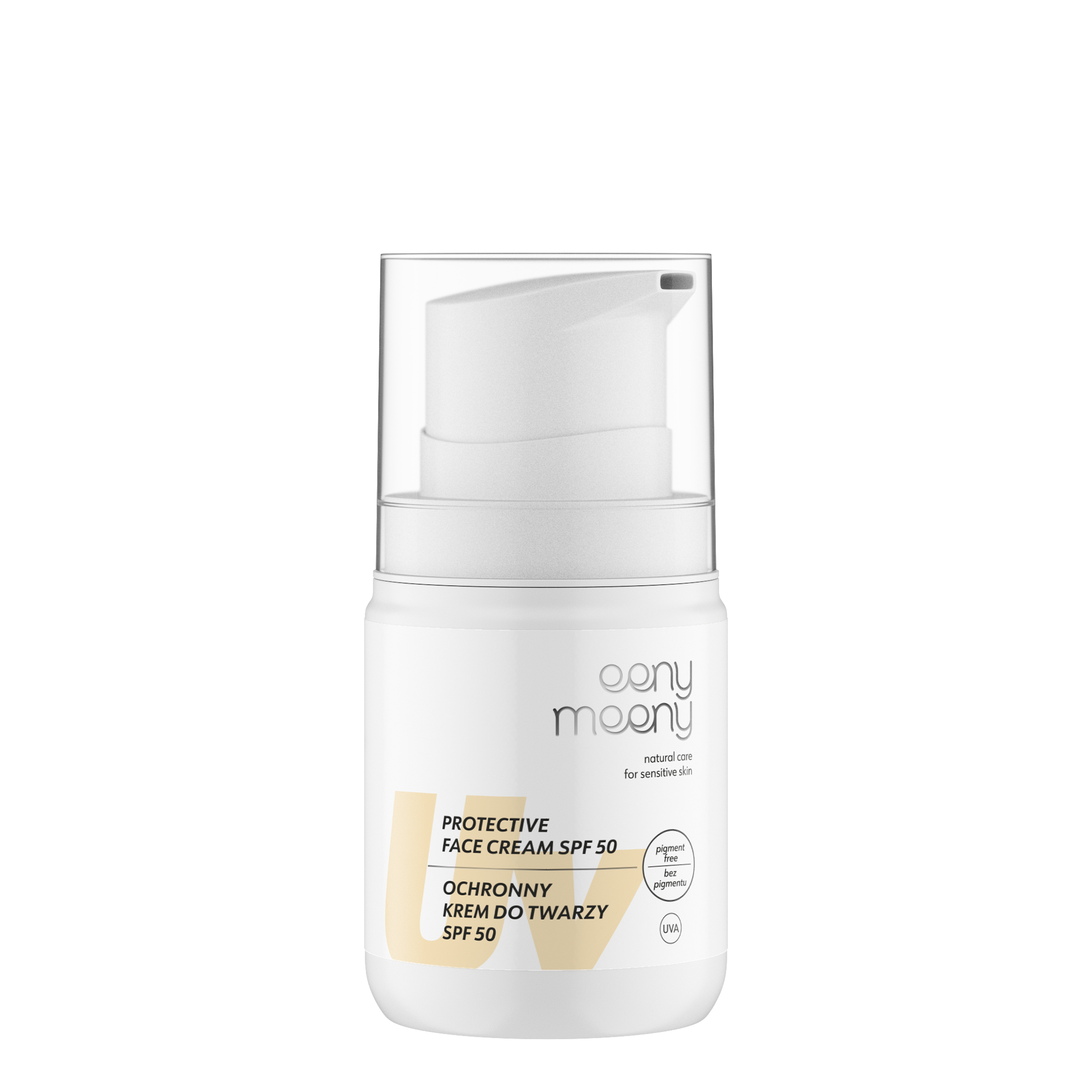 Eeny Meeny, Ochronny krem do twarzy UVA UVB SPF 50+, bez pigmentu, 50 ml zdjęcie