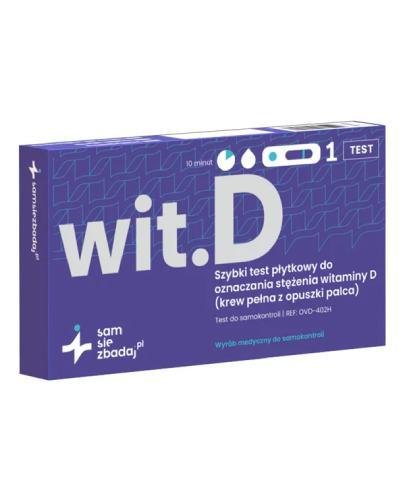 SamSięZbadaj.pl Wit. D Szybki Test płytkowy 1 sztuka zdjęcie