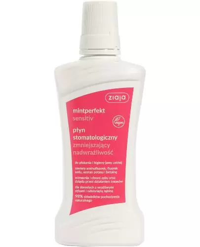 Ziaja MintPerfekt Sensitiv płyn do płukania jamy ustnej zmniejszający nadwrażliwość 500 ml zdjęcie