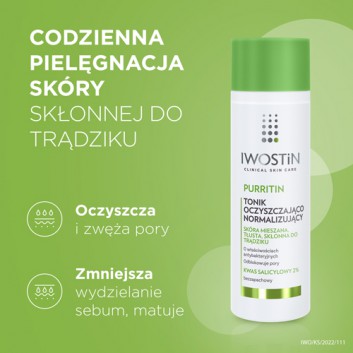 Iwostin Purritin Tonik oczyszczająco normalizujący, 200 ml, cena, opinie, właściwości 