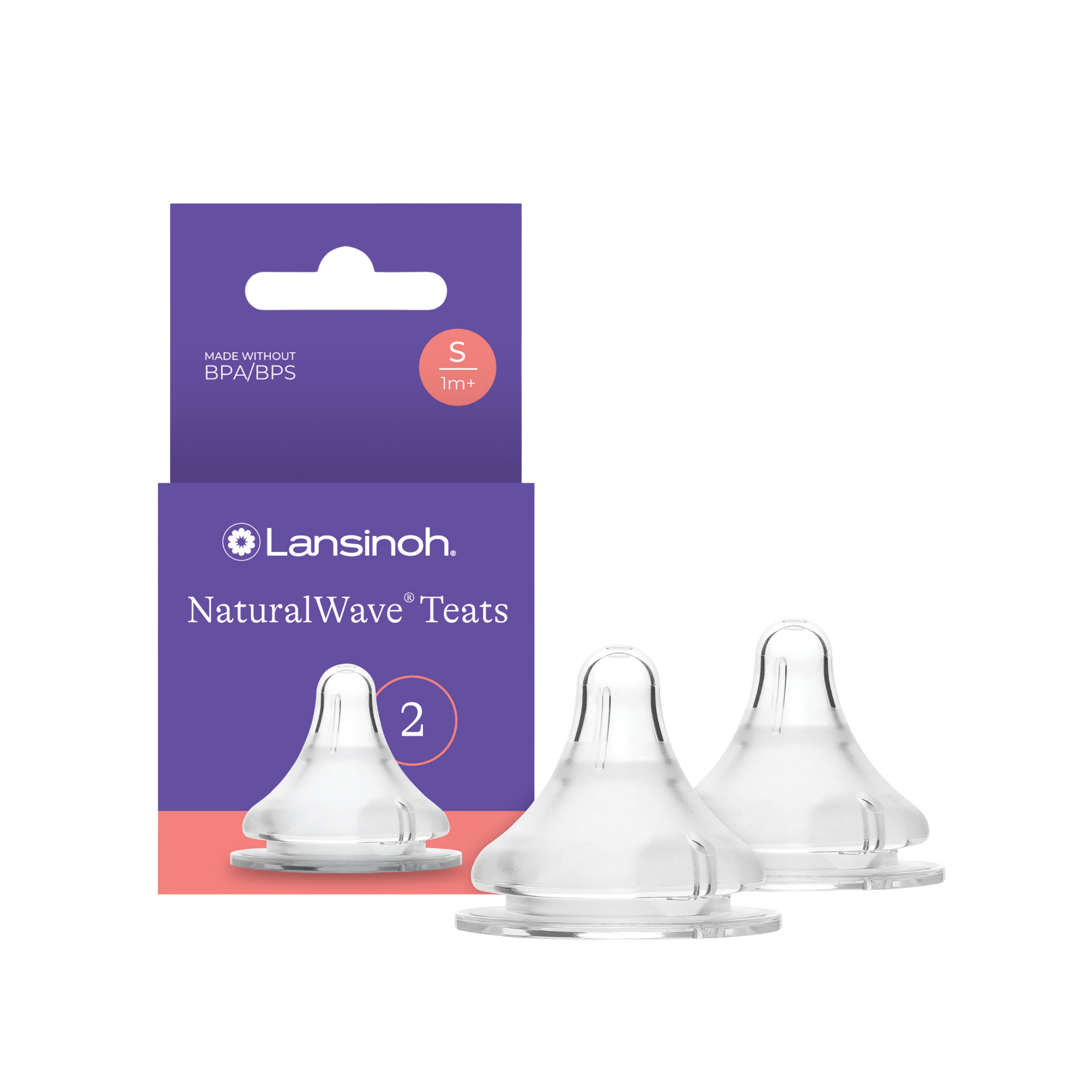 Lansinoh smoczek do karmienia natural wave o wolnym przepływie, 2 sztuki