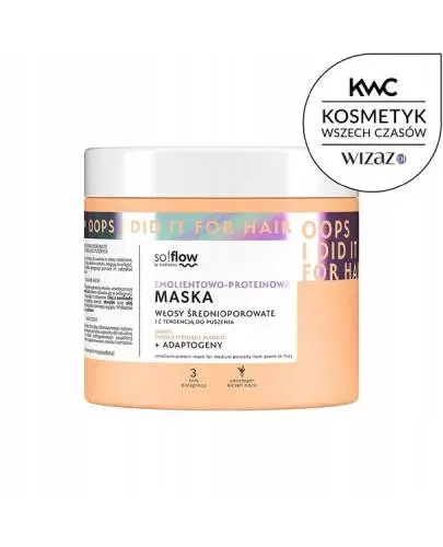 So!Flow, Maska do włosów średnioporowatych, emolientowo-proteinowa, 400 ml zdjęcie