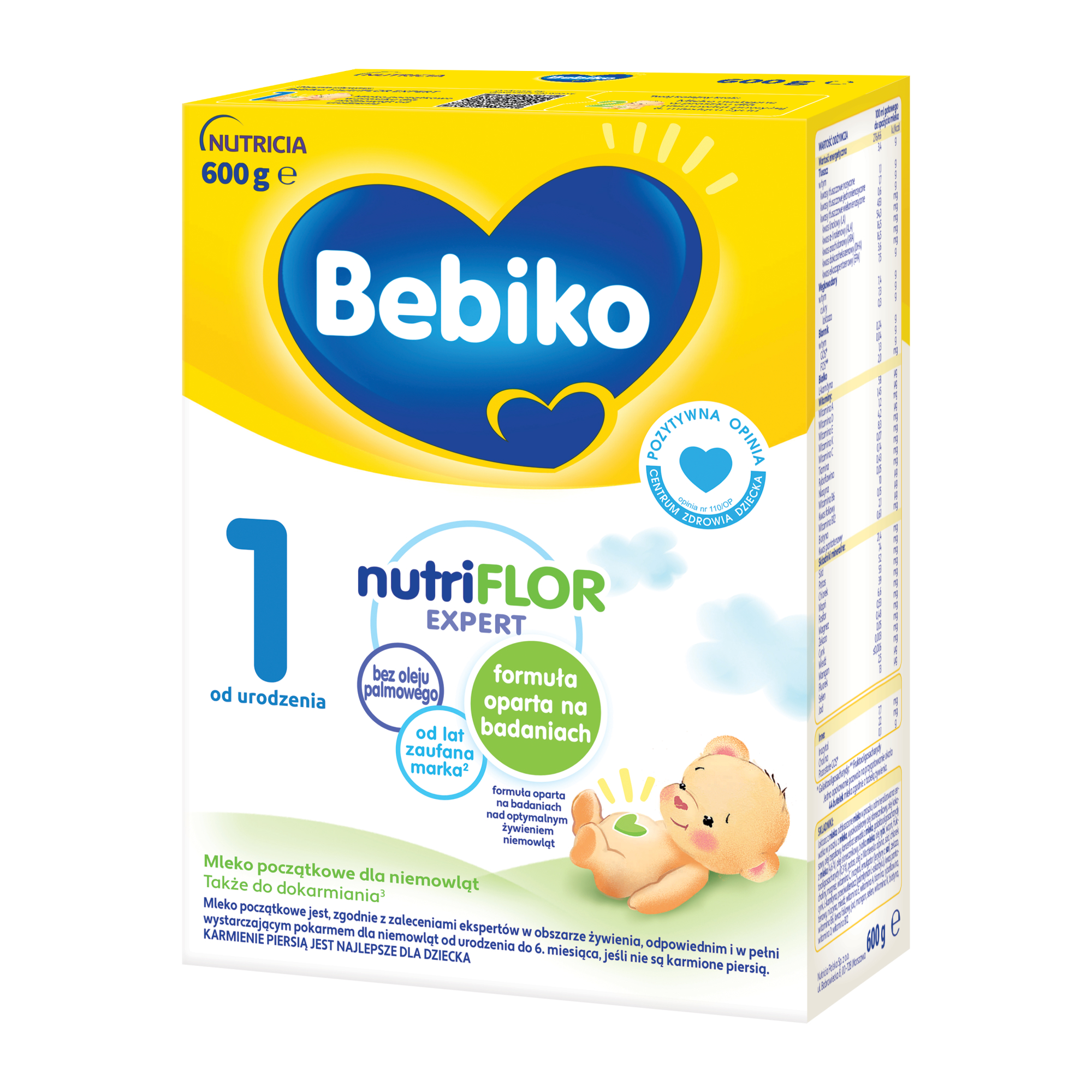 Bebiko 1 mleko początkowe dla niemowląt od urodzenia 600 g zdjęcie