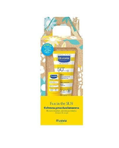 Mustela Fun In The Sun Zestaw Mleczko przeciwsłoneczne SPF 50+, 100 ml + Sztyft przeciwsłoneczny SPF 50+, 9 ml zdjęcie