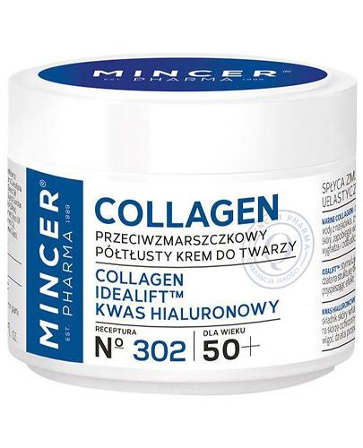 Mincer Collagen Pharma N° 302 Przeciwzmarszczkowy półtłusty krem do twarzy 50+ - 50 ml - cena ,opinie, wskazania zdjęcie