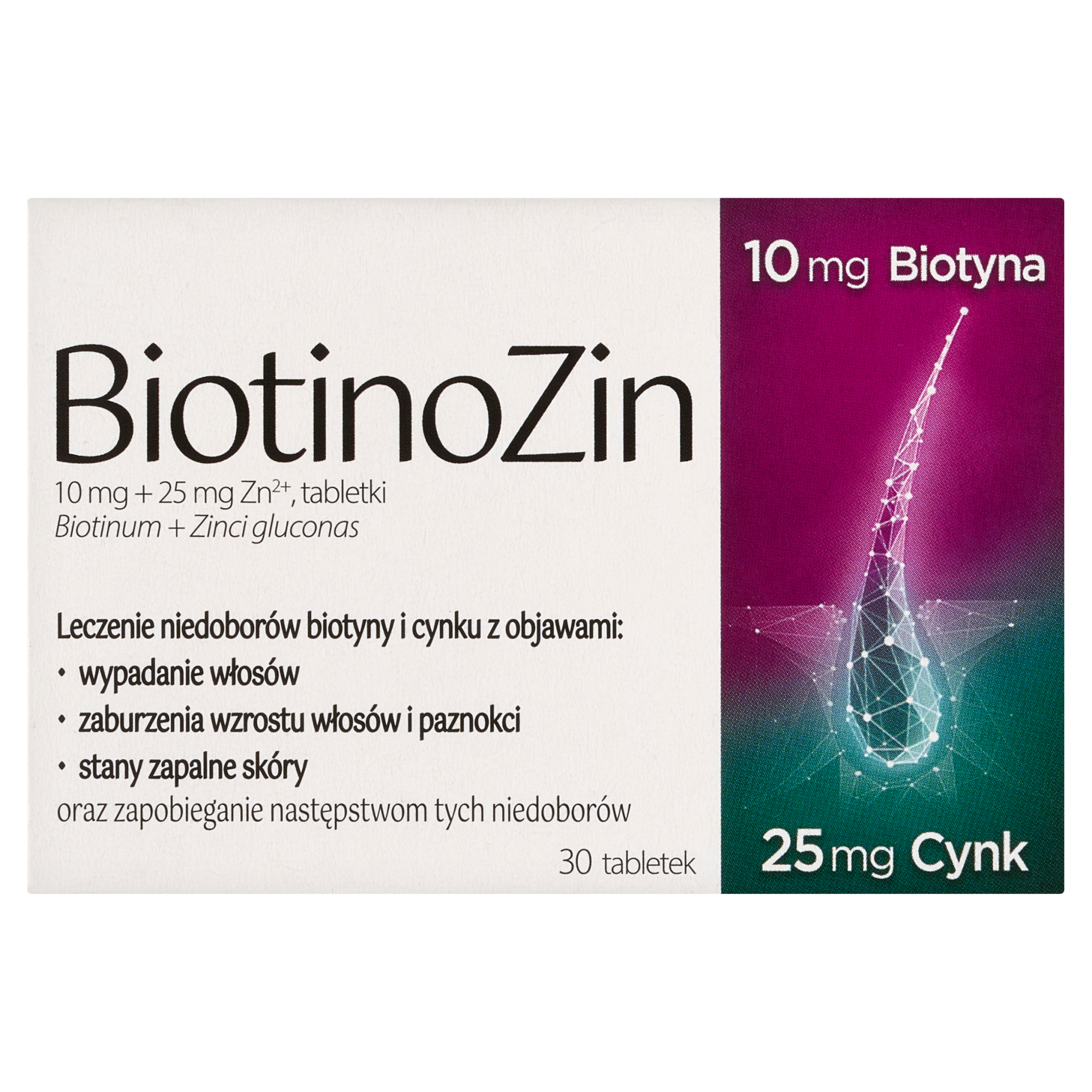 BiotinoZin, 10mg+25mg, tabletki, 30 sztuk zdjęcie
