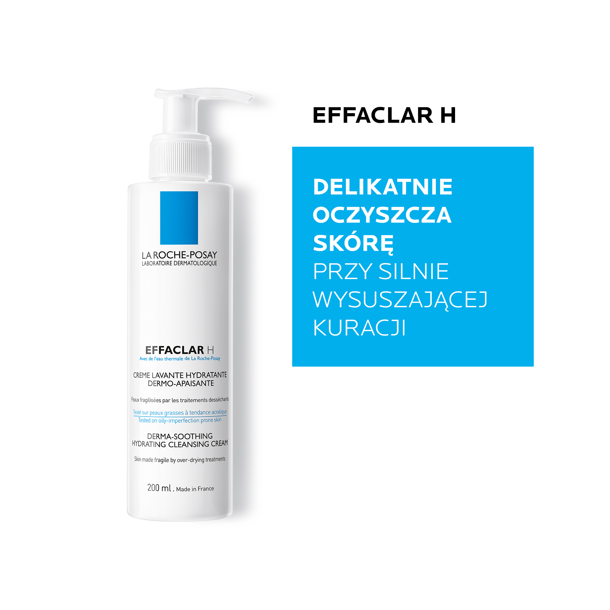 La Roche Posay Effaclar H ISO-Biome kojący krem myjący przeciw niedoskonałościom 200 ml